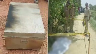 Uttar Pradesh Shocker: Two Half-Burnt Bodies Found in Iron Box Within 24 Hours, Investigations Underway (See Pics and Video)