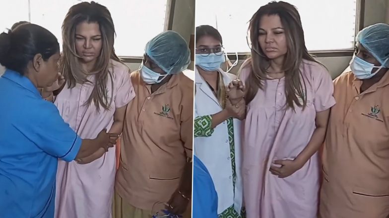 Rakhi Sawant Cries in Pain As She Struggles To Walk After Tumour Surgery; Ex-Husband Ritesh Singh Shares Video of Her Health Update – WATCH