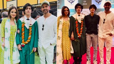 Hrithik Roshan and Ex-Wife Sussanne Khan Attend Son Hrehaan's Graduation Ceremony; Latter Shares Heartfelt Note About the Special Day (Watch Video)