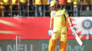 IPL 2024: MS Dhoni Debut Appearance at Nine in T20 Turns Nightmare As Harshal Patel Dismisses CSK Icon for Golden Duck