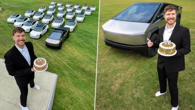 MrBeast To Gift 26 Teslas to His Followers: American YouTuber Rings His 26th Birthday With a Cool Contest on Instagram, Here's How You Can Win a Tesla!