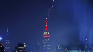 ‘This One Hurt’: Manhattan’s Iconic Skyscraper Struck Multiple Times by Lightning, Empire State Building Shares Dramatic Visuals