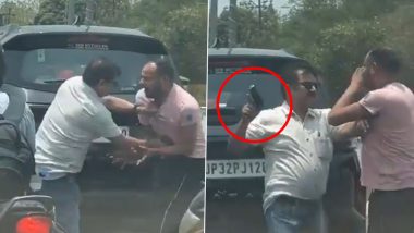 Uttar Pradesh: Man Attacked With Butt of Pistol in Middle of Road in Lucknow, Accused Arrested Video Goes Viral