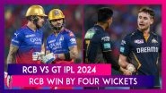 RCB vs GT IPL 2024 Stat Highlights: Bowlers, Faf du Plessis Write Winning Script For Royal Challengers Bengaluru