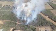 Canada Wildfire: Emergency Evacuation Alert Issued for Two Communities in Western Province of Alberta Due To Out-of-Control Wildfire (Watch Video)