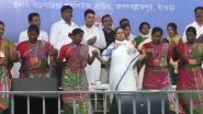 Mamata Banerjee Dances, Plays Dhol: West Bengal CM Performs Traditional Dance, Tries Her Hands on Dhol During Public Meeting in Howrah, Video Surfaces