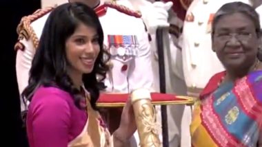 Padma Awards 2024: Squash Star Joshna Chinappa, Uday Vishwanath Deshpande, Gaurav Khanna Conferred With Padma Shri by Indian President Droupadi Murmu