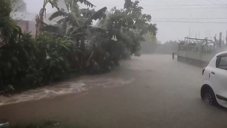 Cherrapunji Rains: Video Shows High-Speed Wind, Waterlogging in Meghalaya As the Area Records Massive Rainfall in 72 Hours