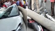 Haryana: Several Injured As Drain Pipe Collapses on NH-44 in Karnal, Distressing Video Surfaces