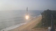 Agnibaan Launch: Chennai-Based Space Start-Up Agnikul Cosmos Carries Out Successful Sub-Orbital Test Flight of Home-Built Rocket From Sriharikota