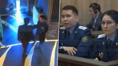 Saltanat Nukenova Murder Video: Kazakhstan Politician Kuandyk Bishimbayev Seen Thrashing Wife to Death in Chilling CCTV Footage as Trial Begins