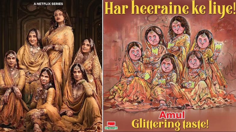 Sanjay Leela Bhansali's Heeramandi Starring Manisha Koirala and Sonakshi Sinha Gets 'Glittering' Tribute From Amul India (View Pic)