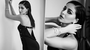 Ananya Panday Channels Her Inner Diva in Fitted Backless Dress and Smokey Cat Eye Makeup (See Pics)