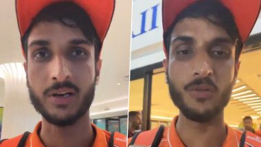 Shahbaz Ahmed Reacts After Helping SunRisers Hyderabad Reach IPL 2024 Final With Victory Over Rajasthan Royals in Qualifier 2 (Watch Video)