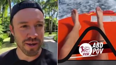 AB de Villiers Joyfully Says ‘Ee Sala Cup Namde’ While Wakesurfing and Enjoying Quality Time With Family in Mauritius (Watch Video)