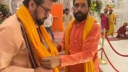 India News | Union Minister Anurag Thakur Offers Prayers at Shri Ram Janmabhoomi Temple in Ayodhya