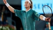 Sports News | Madrid Open: Andrey Rublev Ends Carlos Alcaraz's Madrid Dominance, Reaches Semi-finals