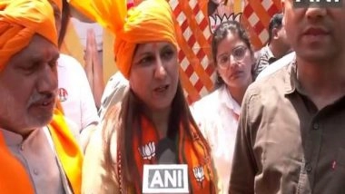 India News | BJP Candidate from West Delhi Kamaljeet Sehrawat Holds Roadshow Ahead of Filing Her Nomination