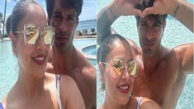 Entertainment News |  Bipasha Basu Shares Photos with Hubby Karan Singh Grover from Their Pool Time