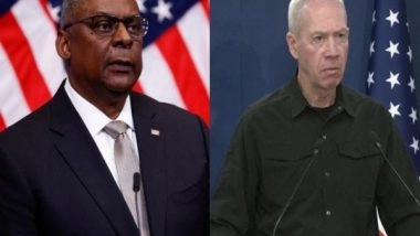 World News | Israeli Defence Minister and US Secretary of Defence Discuss Gaza