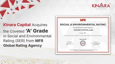 Business News | KINARA CAPITAL Acquires 'A' Grade In Social And Environmental Rating (SER) From MFR Global Rating Agency