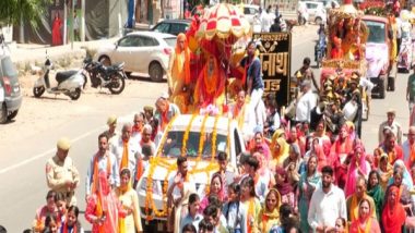 India News | J-K: Massive Shobha Yatra Held in Udhampur District Ahead of Lord Parshuram Jayanti