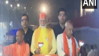 India News | PM Modi, CM Yogi Hold Roadshow in Support of Ayodhya BJP Candidate Lallu Singh