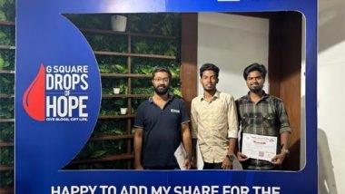 Business News | G Square Organizes 'Drops of Hope' Blood Donation Drive, Garners Massive Turnout