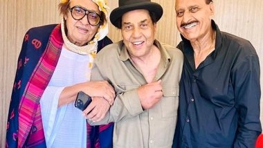 Entertainment News | Reunion: Dharmendra Poses with His 'yaar Purane' Ranjeet, Avtar Gill