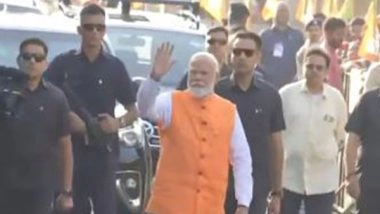 India News | Lok Sabha Elections: PM Modi Arrives in Ahmedabad to Cast His Vote for Third Phase