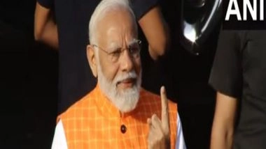India News | PM Modi Casts His Vote for Third Phase of Lok Sabha Elections in Ahmedabad