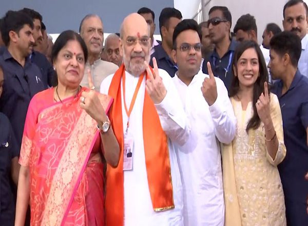 India News | Home Minister Amit Shah Casts His Vote for Third Phase of Lok Sabha Elections in Ahmedabad