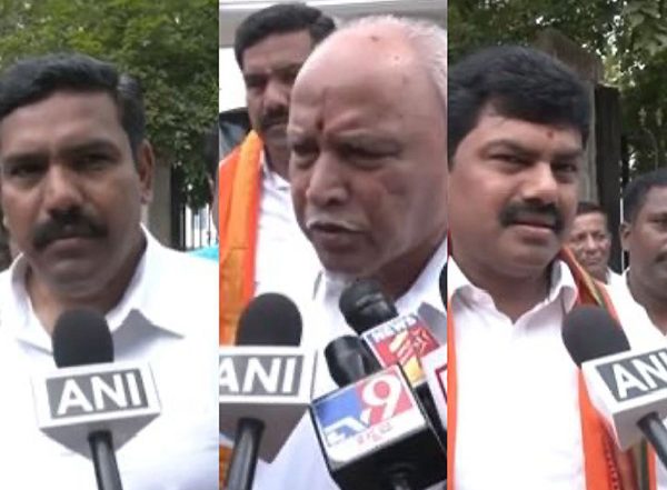 India News | Ex-Karnataka CM Yediyurappa, Sons Cast Vote in Shivamogga