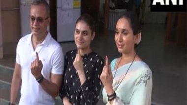 India News | BJP Candidate Pallavi Dempo Casts Vote in Goa, Faces Allegations of Model Code of Conduct Violation