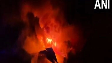India News | Fire Engulfs Three Shops in Madhya Pradesh's Mandla