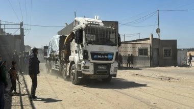 World News | Israel Reopens Kerem Shalom Crossing for Delivering Aid in Gaza Strip