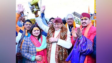 India News | Uttarakhand CM Dhami, Wife Offer Prayers at Kedarnath Temple as Shrine Opens for Visitors