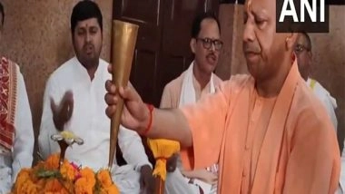India News | CM Yogi Offers Prayers at Goraknath Temple for Well-being, Prosperity of People