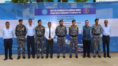 India News | Keel Laying Ceremony of 8th Anti-Submarine Warfare Shallow Water Craft Held in Kolkata