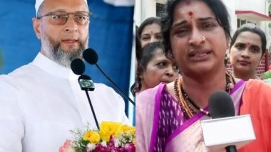 India News | Hyderabad Lok Sabha Constituency: BJP's Madhavi Latha Challenges Asaduddin Owaisi in His Bastion