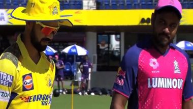 Sports News | IPL 2024: RR Skipper Sanju Samson Wins Toss, Opts to Bat Against CSK