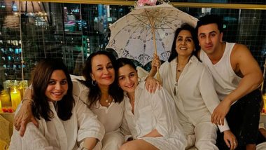 Alia Bhatt and Ranbir Kapoor Celebrate Mother’s Day With White-Themed Bash for Neetu Kapoor and Soni Razdan (View Pic)