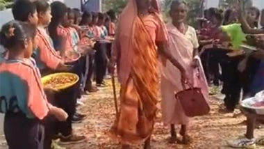 India News | Jharkhand: Elderly Voters Greeted with Flower Shower at Polling Booth in Simdega