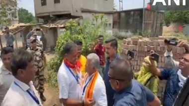 India News | West Bengal: Amid Poll Violence in State BJP Candidate Dilip Ghosh and TMC Candidate Kirti Azad Display Rare Act of Bonhomie