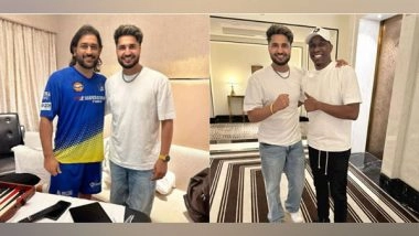Entertainment News |   Jassie Gill Poses with MS Dhoni, Dwayne Bravo After CSK Match