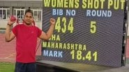 Sports News | Abha Khatua Creates Shot Put National Record in Federation Cup Athletics