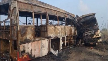 India News | Six People Killed in Bus-lorry Collision in Andhra's Palnadu District