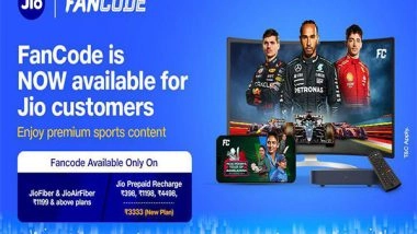 Business News | Jio Introduces Complimentary FanCode Subscription with Select JioAirFiber, JioFiber, and Jio Mobility Prepaid Plans