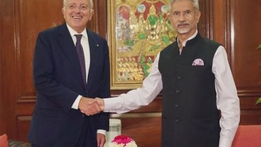 World News | EAM Jaishankar Bids Farewell to Outgoing Italian Envoy Vincenzo De Luca