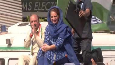 India News | Amethi: Priyanka Gandhi Holds Roadshow in Support of Kishori Lal Sharma